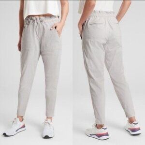 Athleta Light Grey Trekkie Hiking Jogger Pants Paperbag Waist